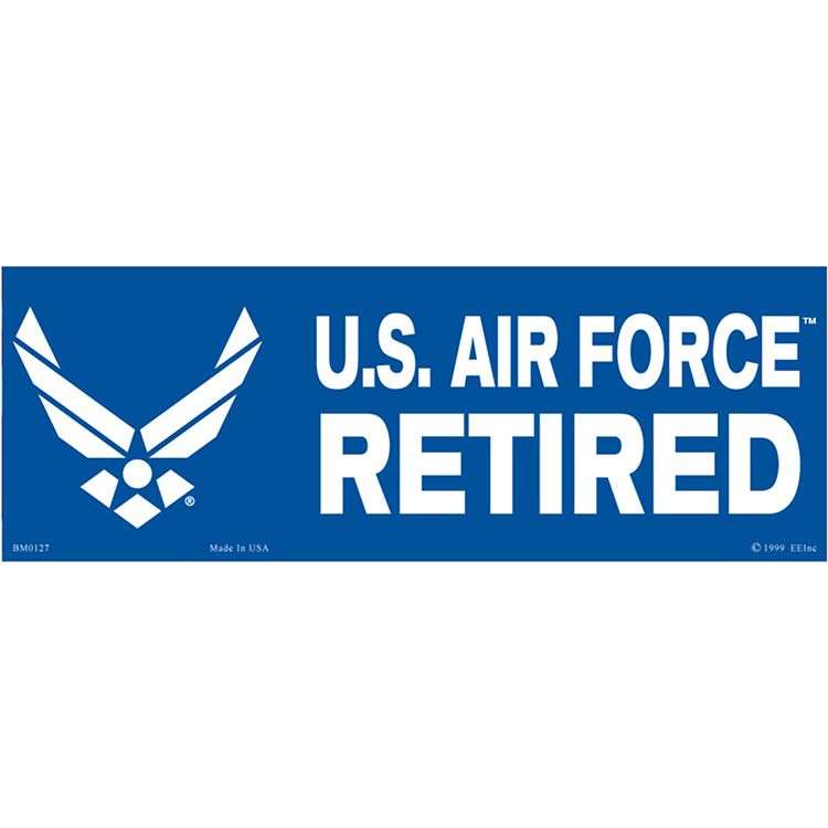 BM0127 Sticker - USAF Symbol Retired - 3.5 x 10 in.