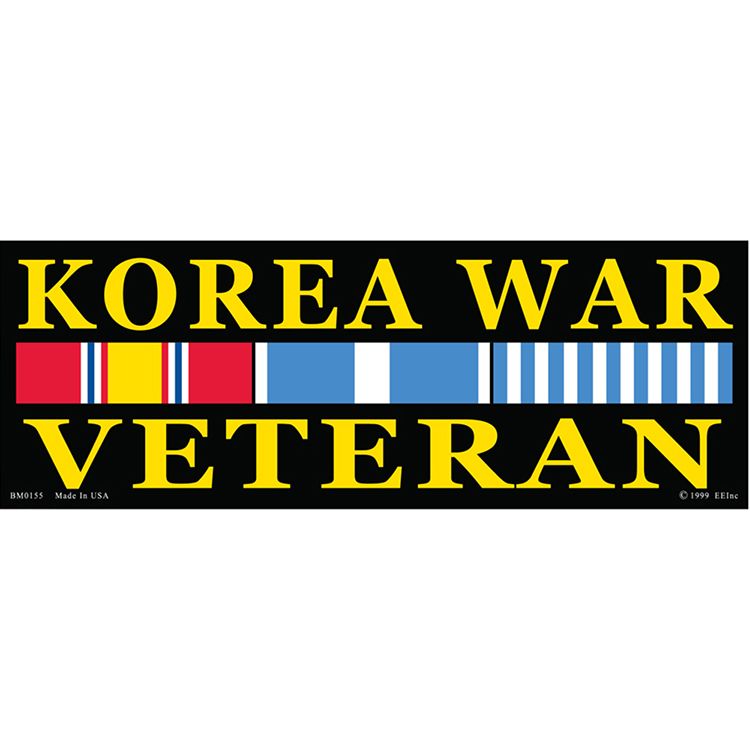 BM0155 Sticker - Korea War Veteran - 3.5 x 10 in.