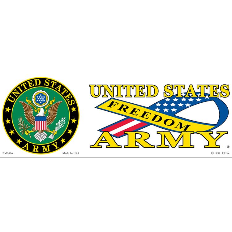 BM0466 Sticker - Army Symbol, Freedom - 3.5 x 10 in.