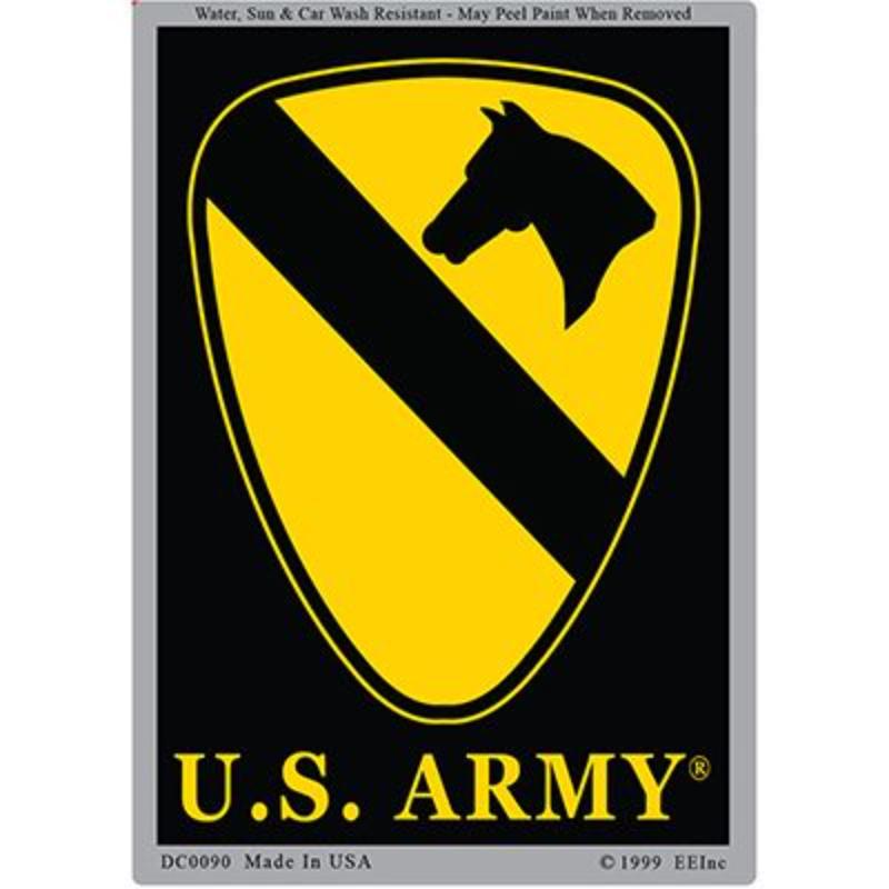 DC0090 Sticker - Army, 1st Cavalry - 3 x 4.25 in.