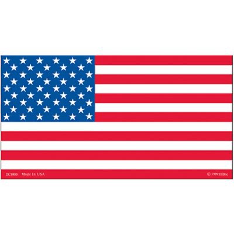 DC8000 Sticker - USA, Flag - 3.5 x 6.5 in.