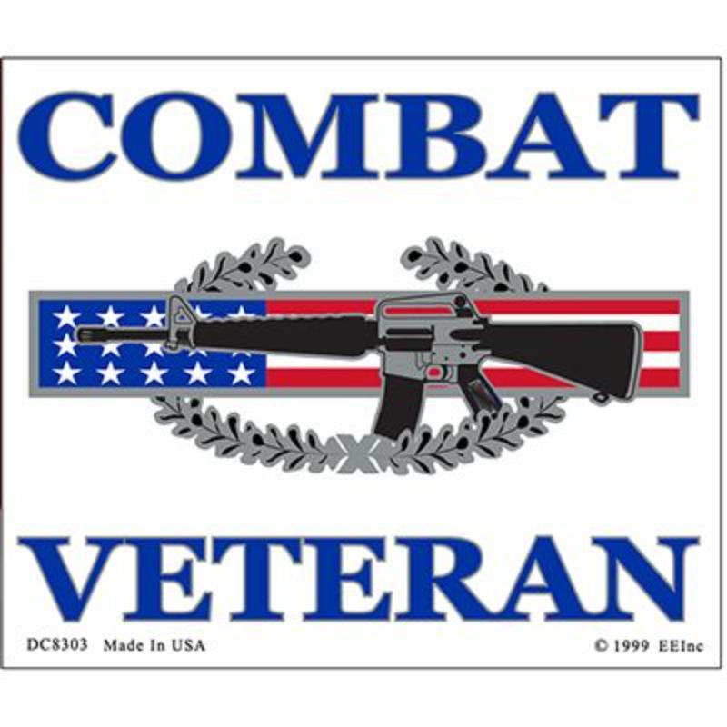 DC8303 Sticker - Cib, M16 RW&B - Clear Vinyl - 3.5 x 4.13 in.