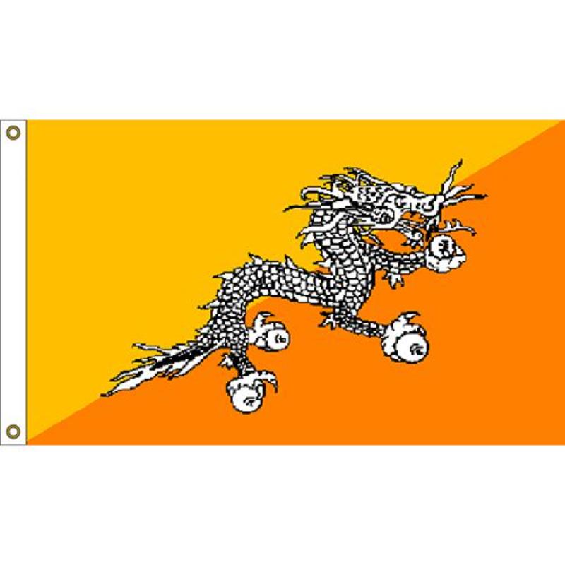 F1155 Flag - Bhutan - 3 x 5 ft.