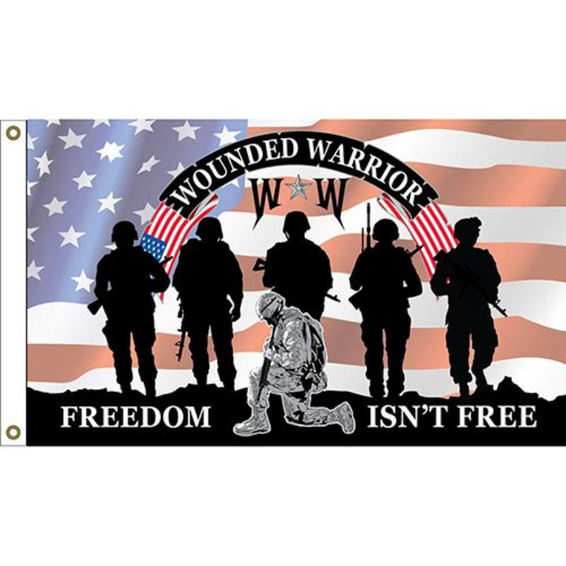 F1335 Flag - Wounded Warrior - Coming Home - 3 x 5 ft.