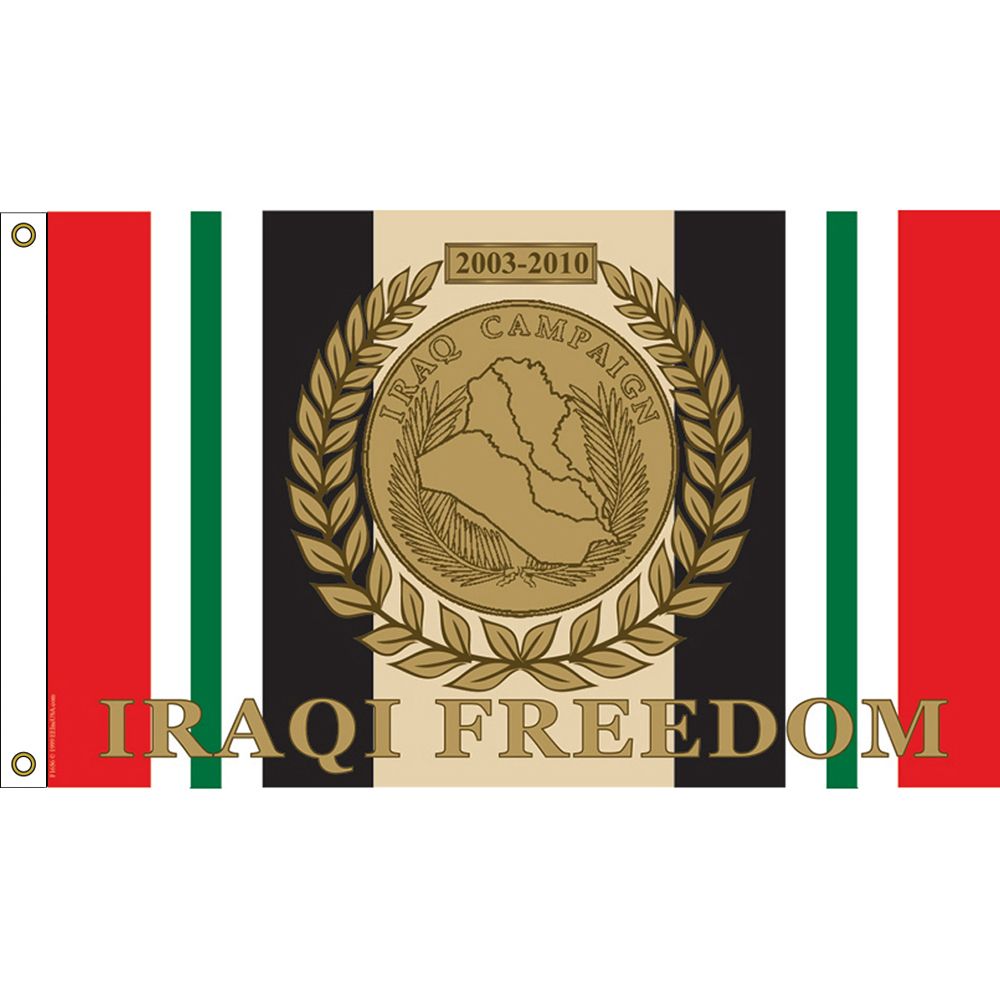 F1656 Flag - Iraq Freedom Service Ribbon - 2003-2010 - 3 x 5 ft.