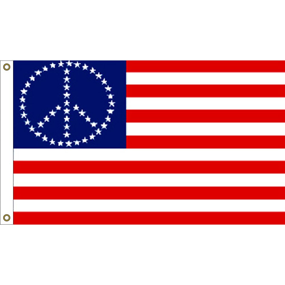 F1667 Flag - USA, Peace - 3 x 5 ft.