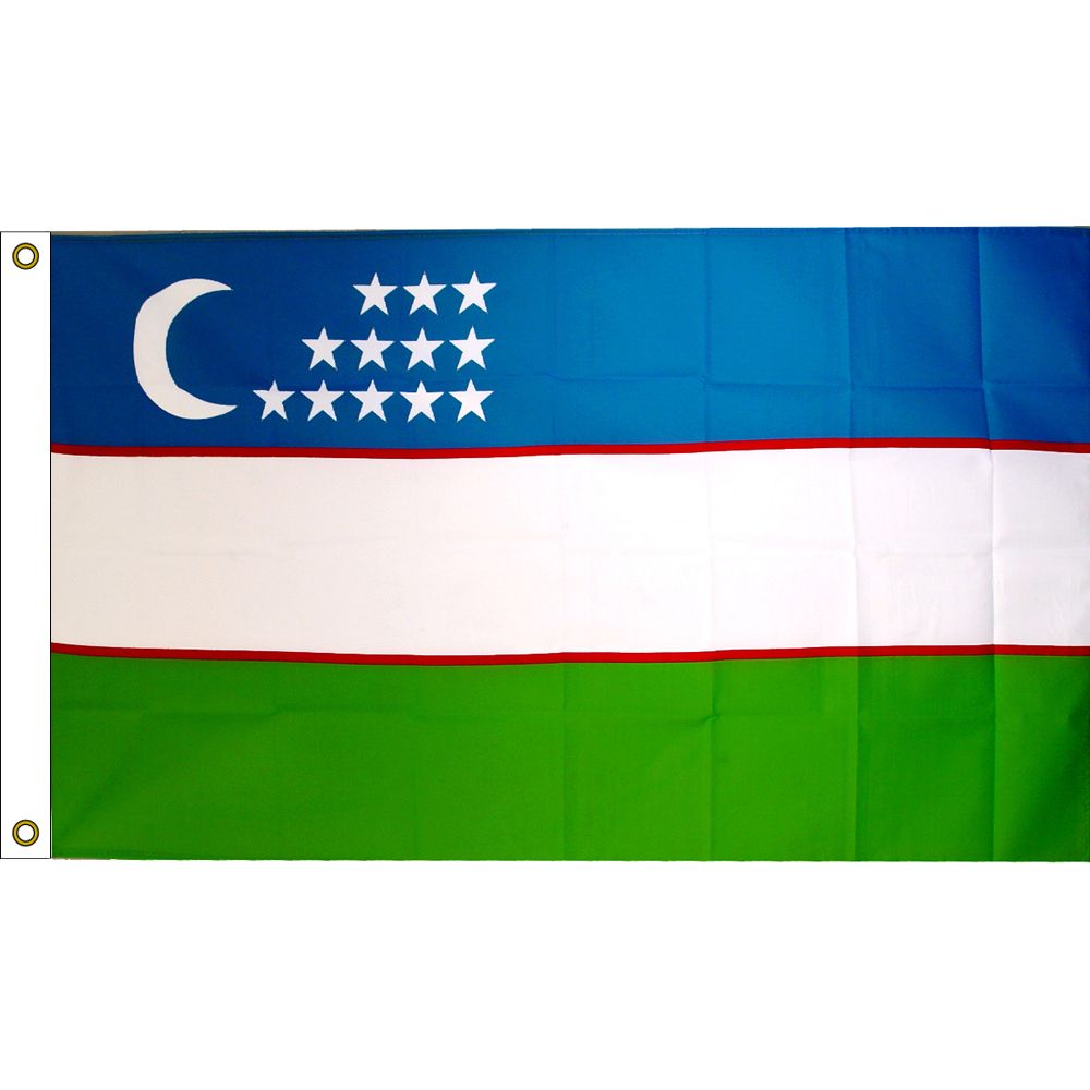 F1877 Flag - Uzbekistan - 3 x 5 ft.