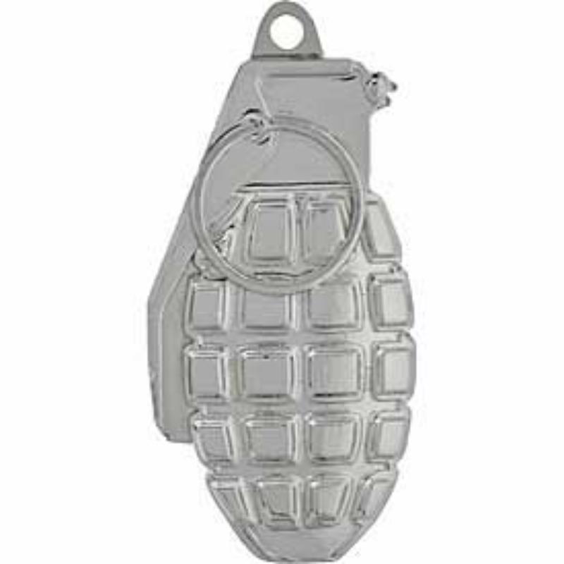 KC2099 Key Ring - Hand Grenade, Bright-Shine - 1.75 in.