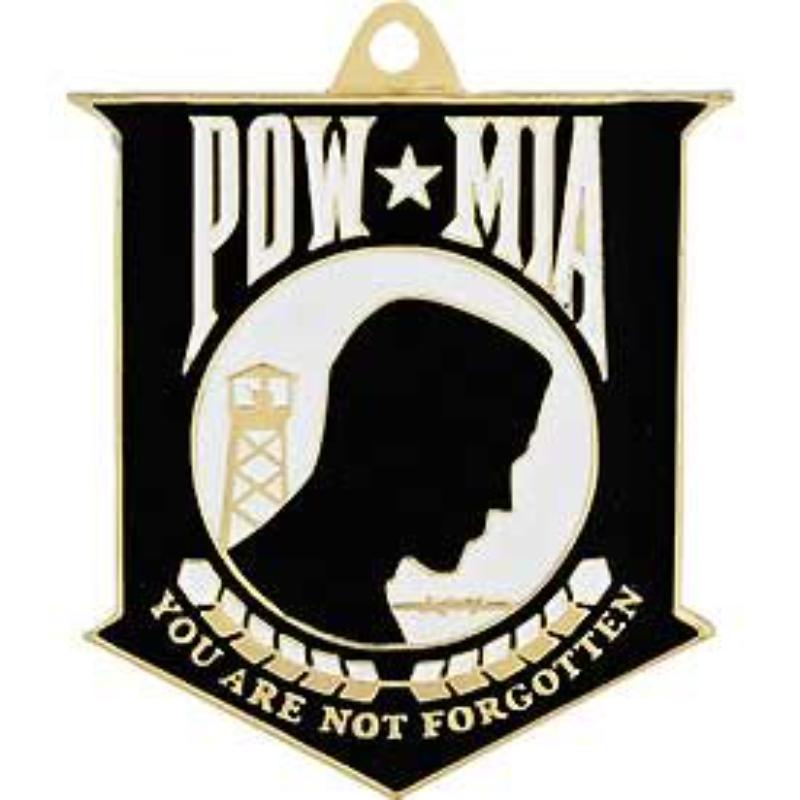 KC2152 Key Ring - Pow Mia, Bright-Shine - 1.56 in.