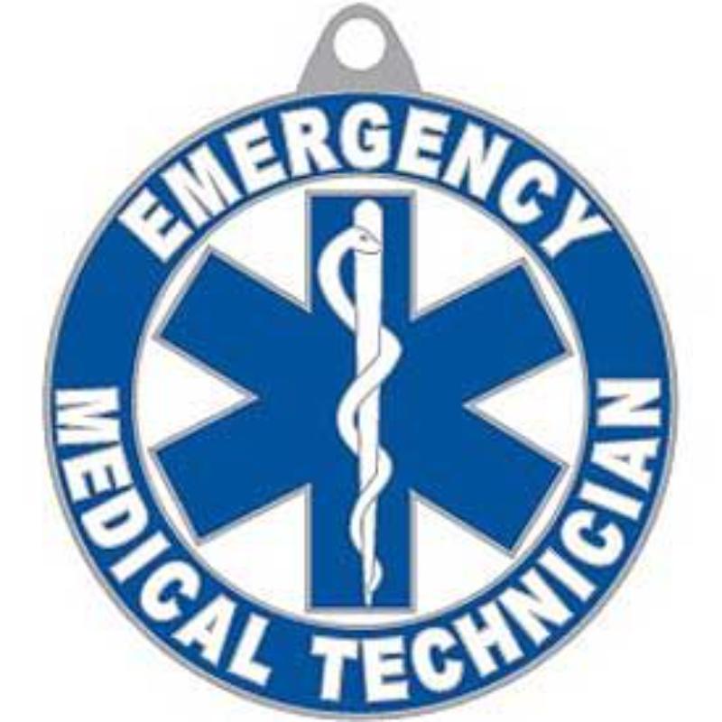 KC2546 Key Ring - EMT, Logo, Round - Bright-Shine - 1.5 in.