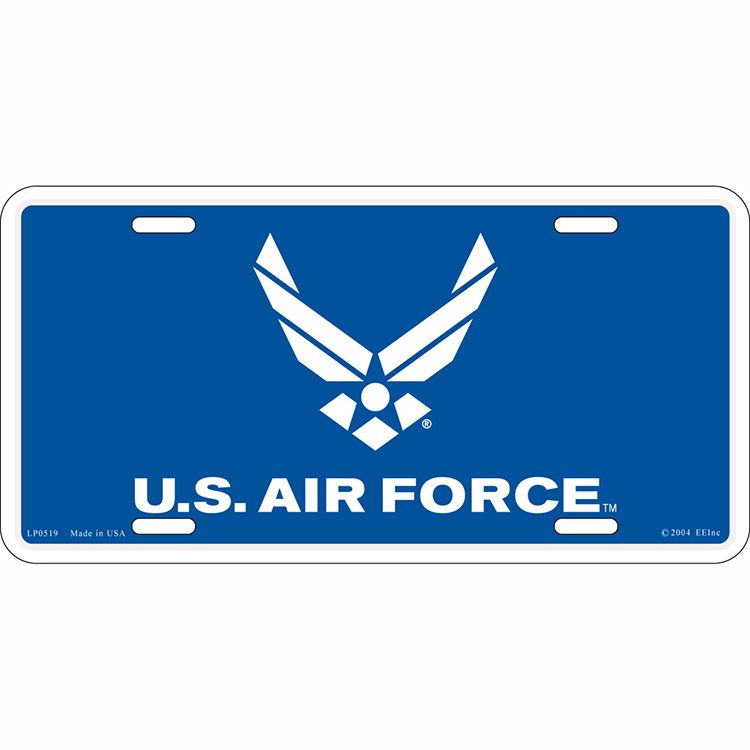 LP0519 License Plate Frame - USAF Symbol I - 6 x 12 in.