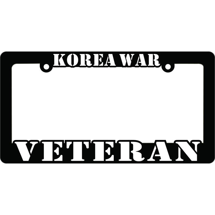 LP0904 Heavy Plastic License Plate Frame, Korea Veteran - 6 x 12 in.