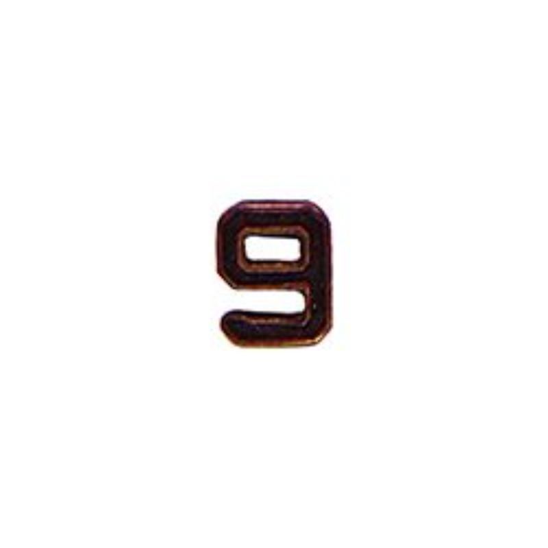 M7649 Dev-Numeral 9, Bronze - 0.19 in.