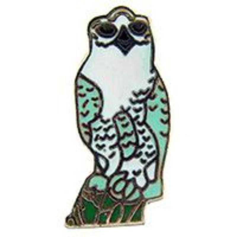 P00292 Pin - Bird, Owl, Snowy - 1 in.