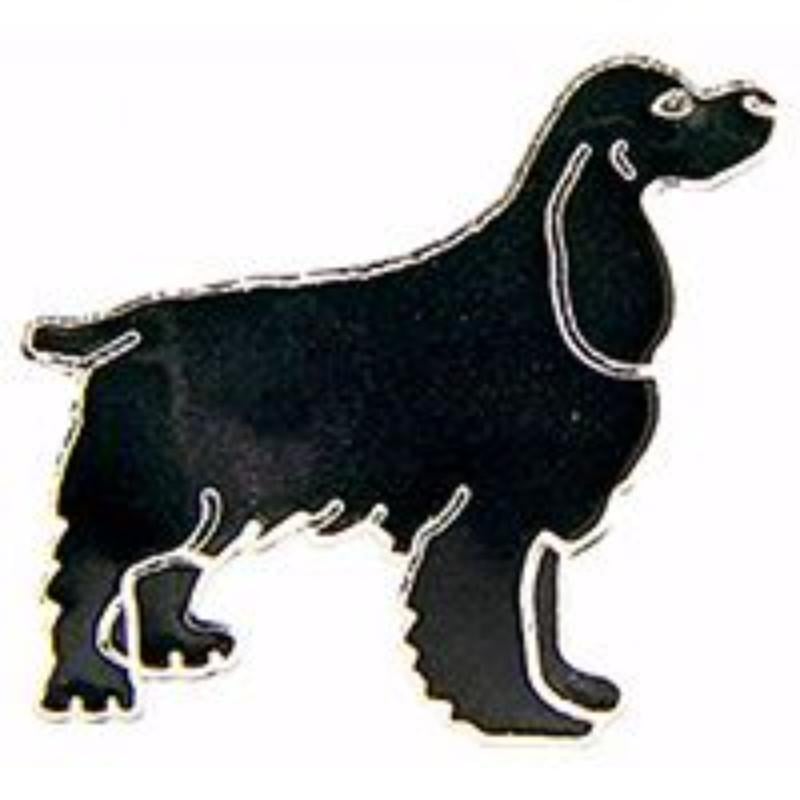English Cocker Spaniel Pin - Gray - 1 in. - Durable Military Design