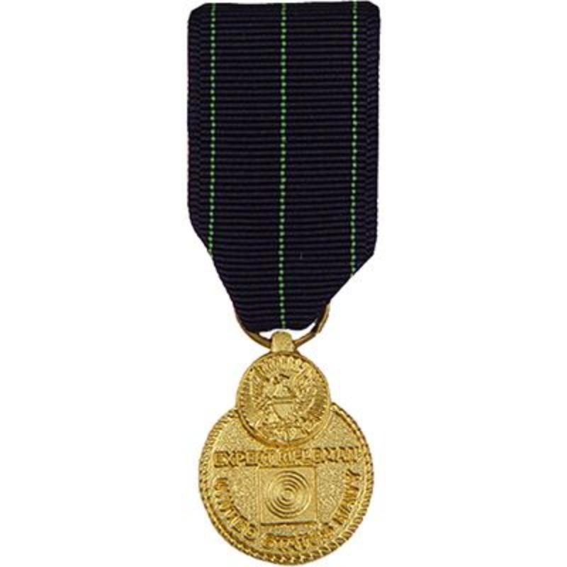 M2070 Mini Medal - USN, Expert Rifle - 2.25 in.
