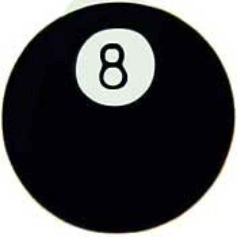 P00396 Pin - Game, Pool, 8 Ball - 1 in.