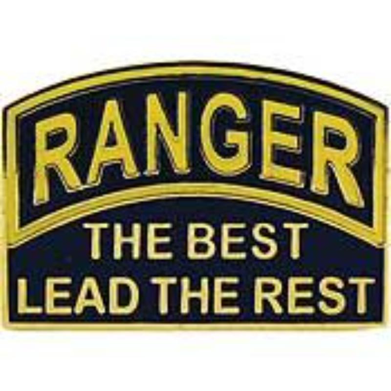 P00498 Pin - Army, Ranger, The Best - 1 in.