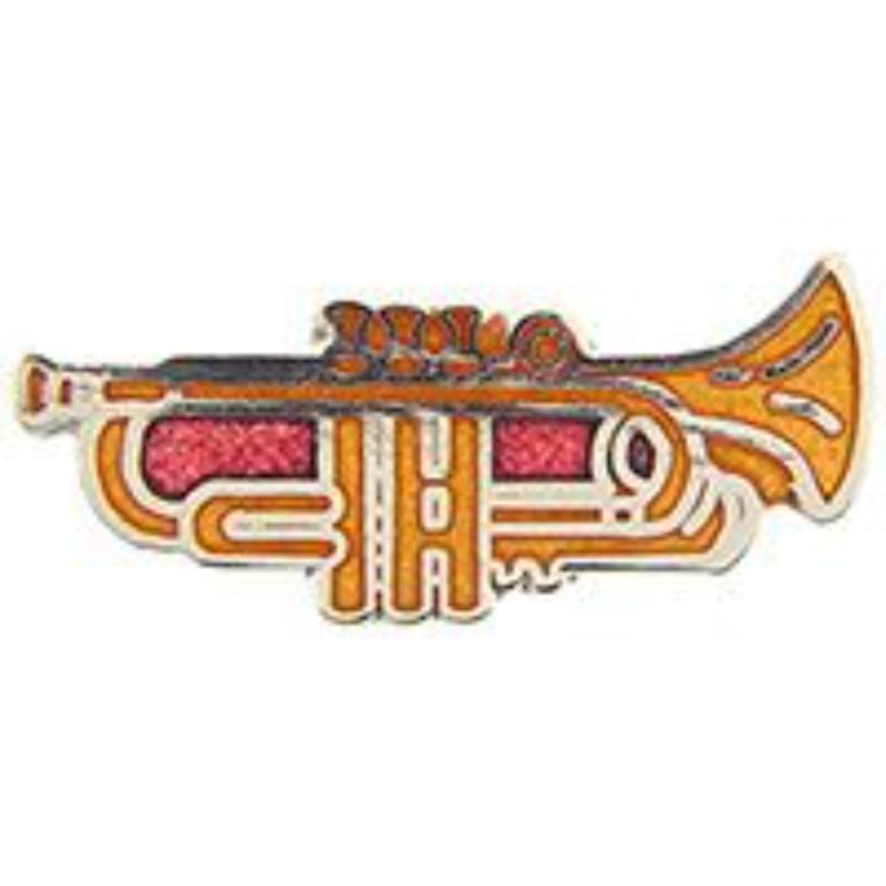 P00556 Pin - Music, Trumpet - 1 in.