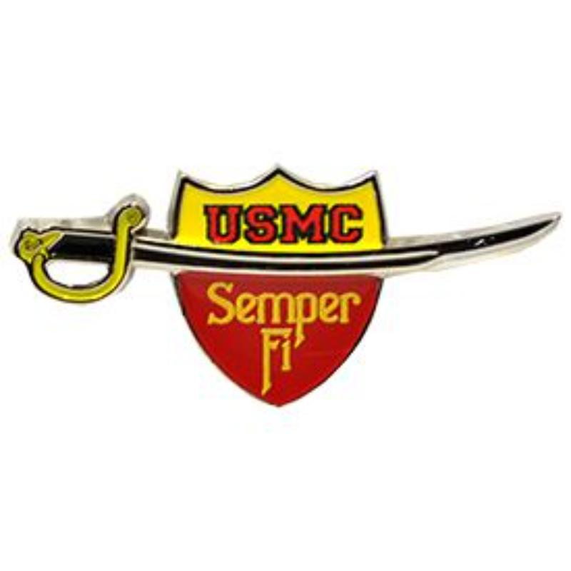 P00810 Pin - Sword, U.S.Marines - 1.63 in.