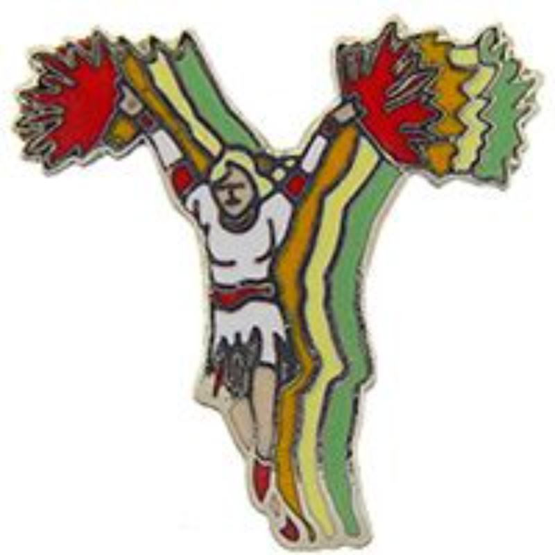 P01801 Pin - Cheerleading - 1 in.