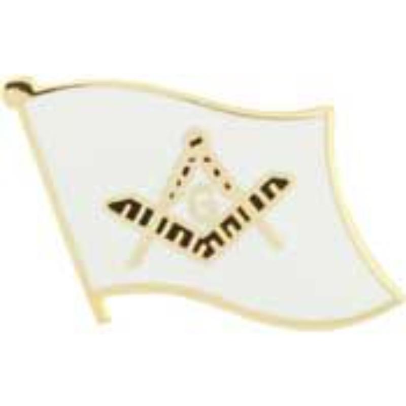 Masonic Flag Pin - Orange - 1 in. - Durable Design