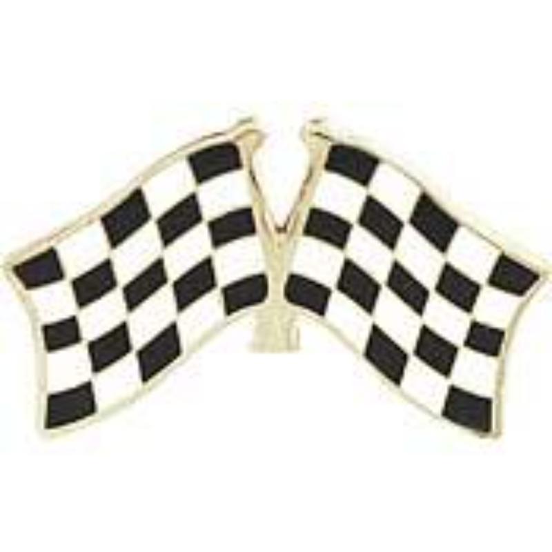 P05426 Pin - Flag, Checkered, CRS - 1.125 in.