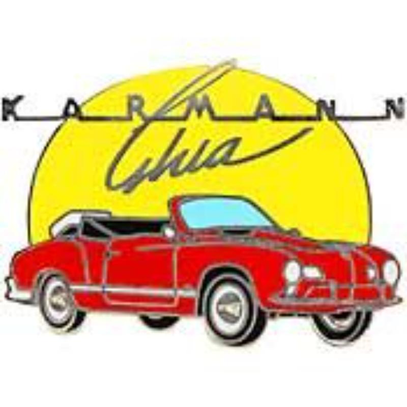 P06864 Pin - Car, Karmann Ghia, Red - 1.125 in.