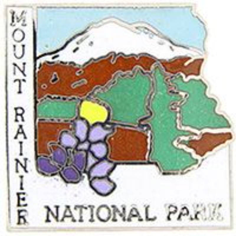 P09056 Pin - National Park, Mount Ranier - 1 in.