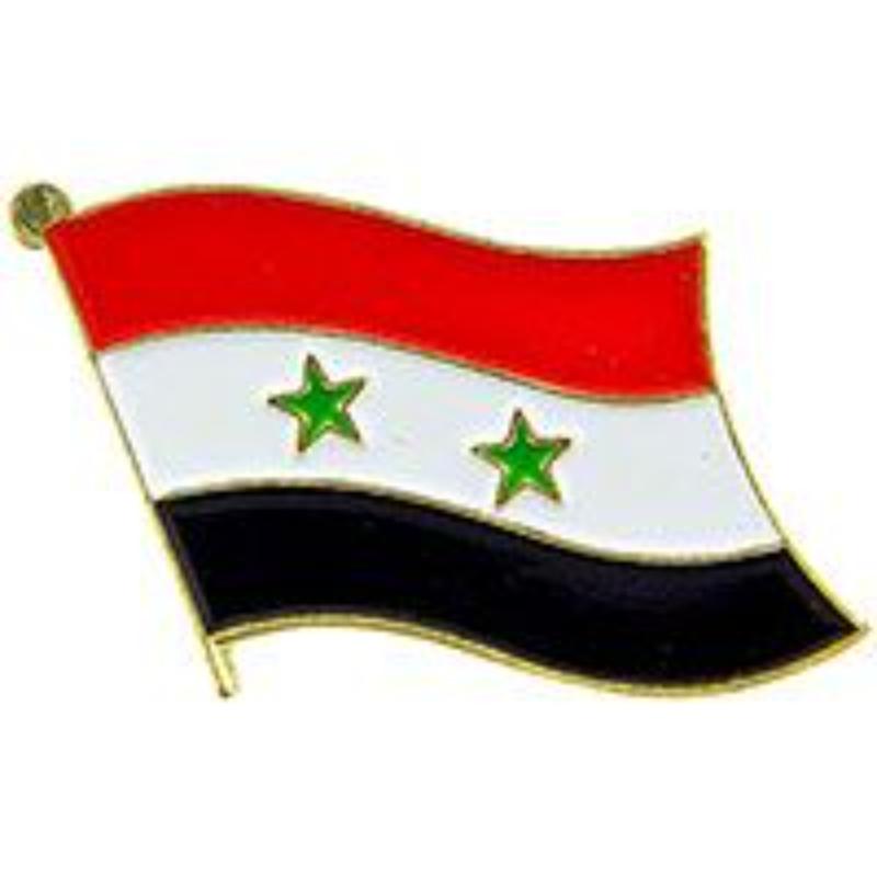 Syria Flag Pin - Red/White/Black - 1.625 in. - Durable Design