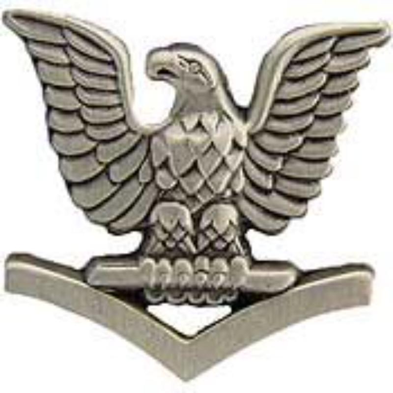 USN Petty Officer 3rd Class Pin - Navy Blue - 0.88 x 0.81 in. - Durable Design
