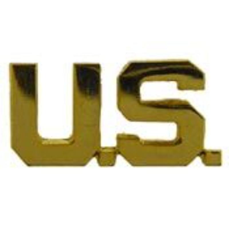 P10477 Pin - U.S.Letters - Gold - 0.81 in.