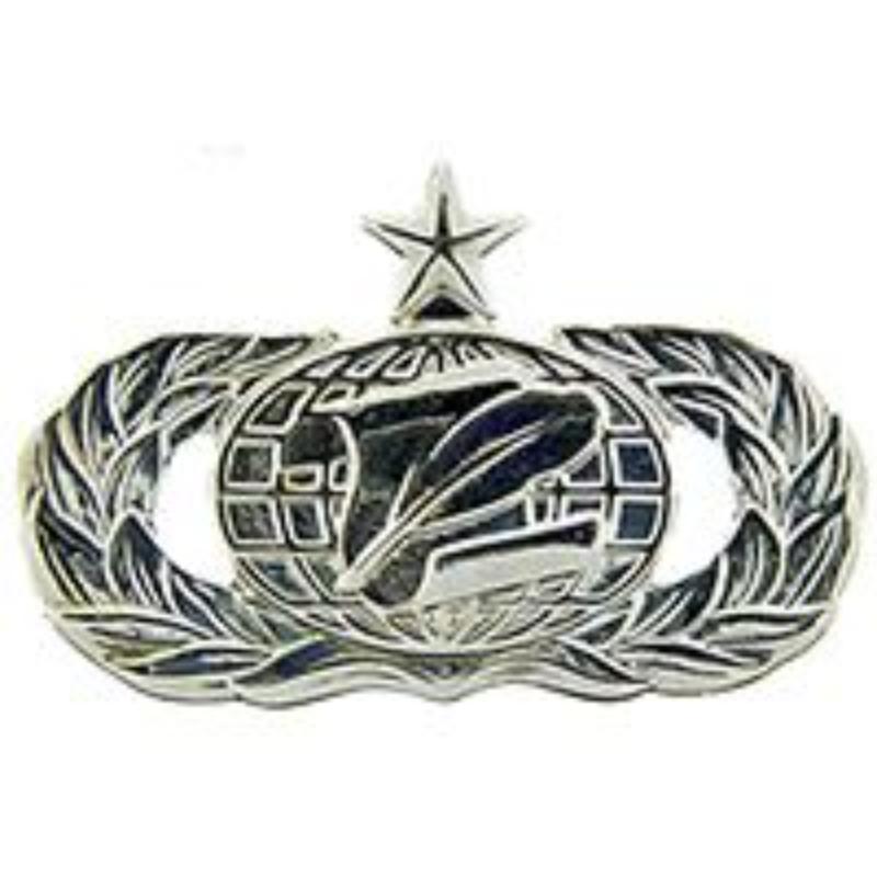 Mini Wing Pin - USAF Information Manager Senior - Pewter - 0.88 in. - Durable Design