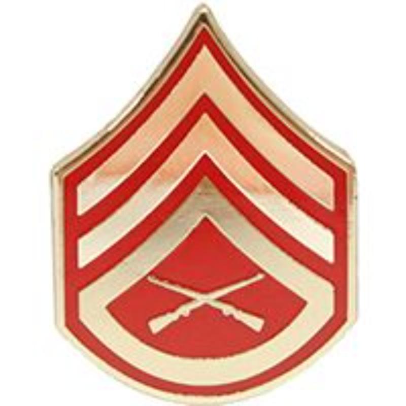 USMC E6 Staff Sergeant Rank - Clear - 0.75 in. Wide - Durable Material