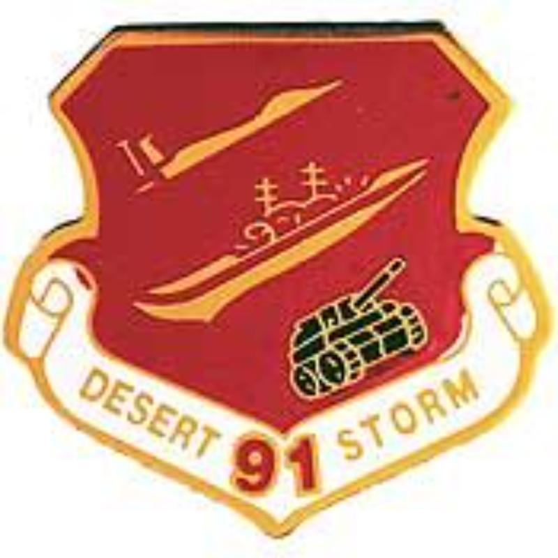 P12574 Pin - Desert Storm Military Force - 1 in.