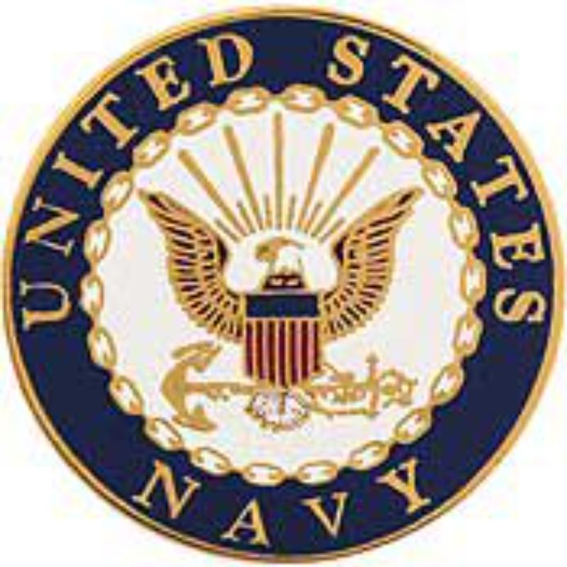 P12721 Pin - USN Logo D - Reg - 1 in.