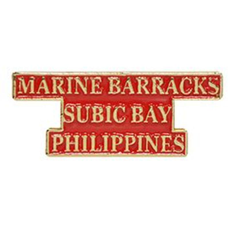 P14145 Pin - USMC, Script Subic Bay - 1.25 in.