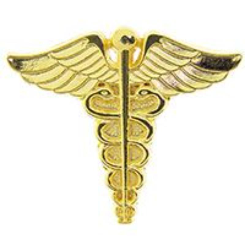 P14838 Pin - Medical, Caduceus - Gold - 1 in.