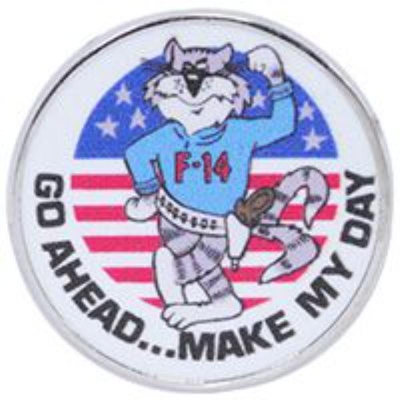 P14953 Pin - USN, Tomcat, Go Ahead - 1 in.
