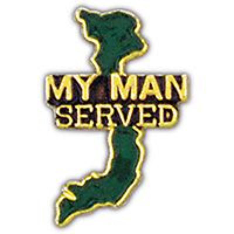 P15127 Pin - Vietnam, My Man Served - 1 in.