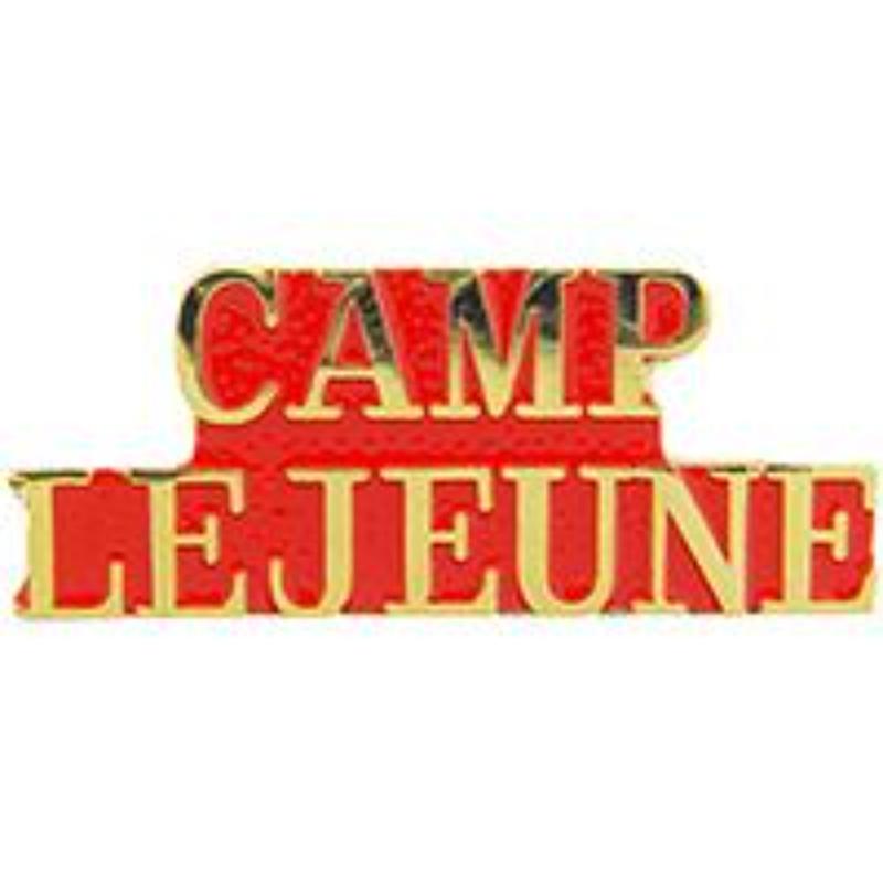 P15161 Pin - USMC, Script Campaign Lejeune - 1.25 in.