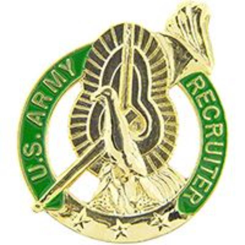 P15246 Pin - Army, Recruiter - 1 in.