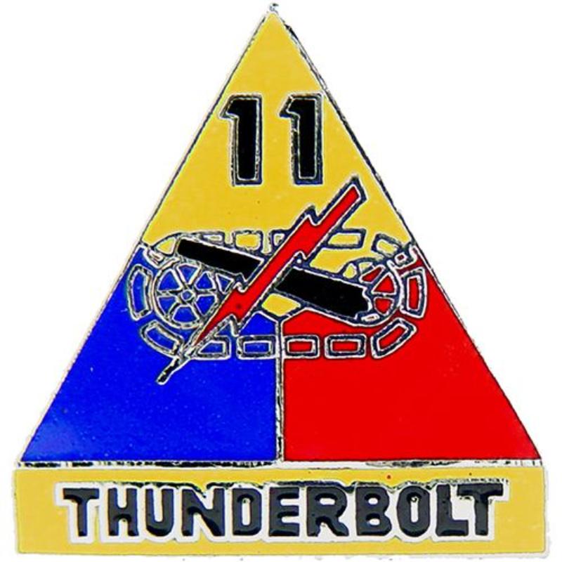 P15520 Pin - Army, 11th Armored Division - 1 in.