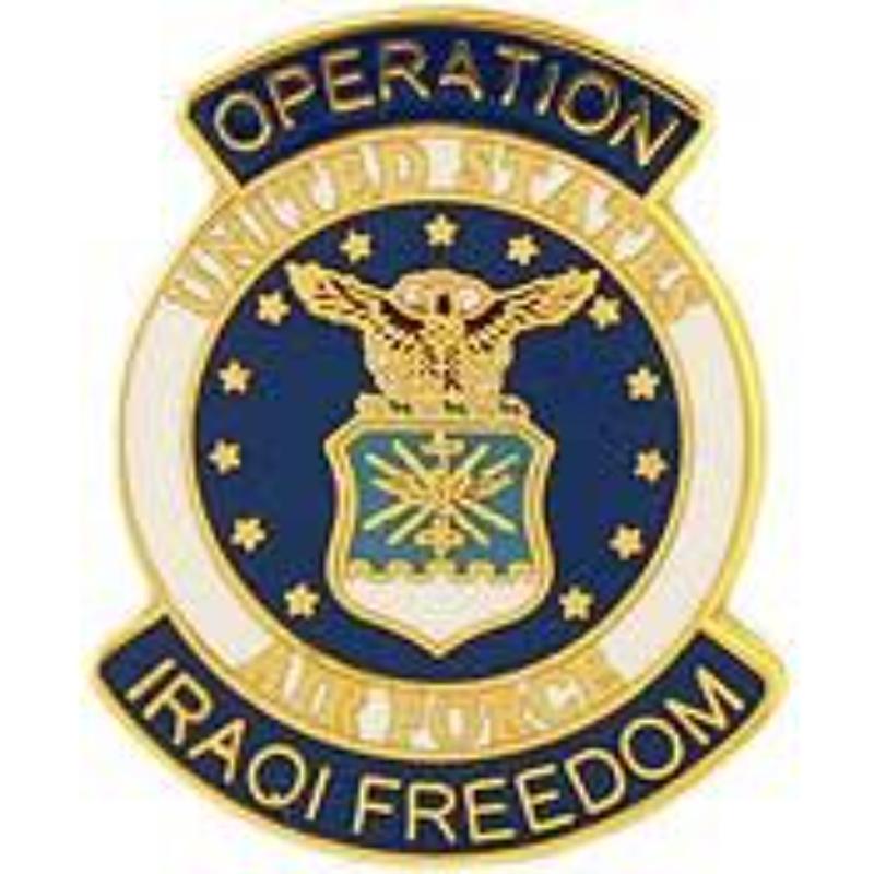 P15529 Pin - Iraqi Freedom, USAF Emblem - 1.625 in.