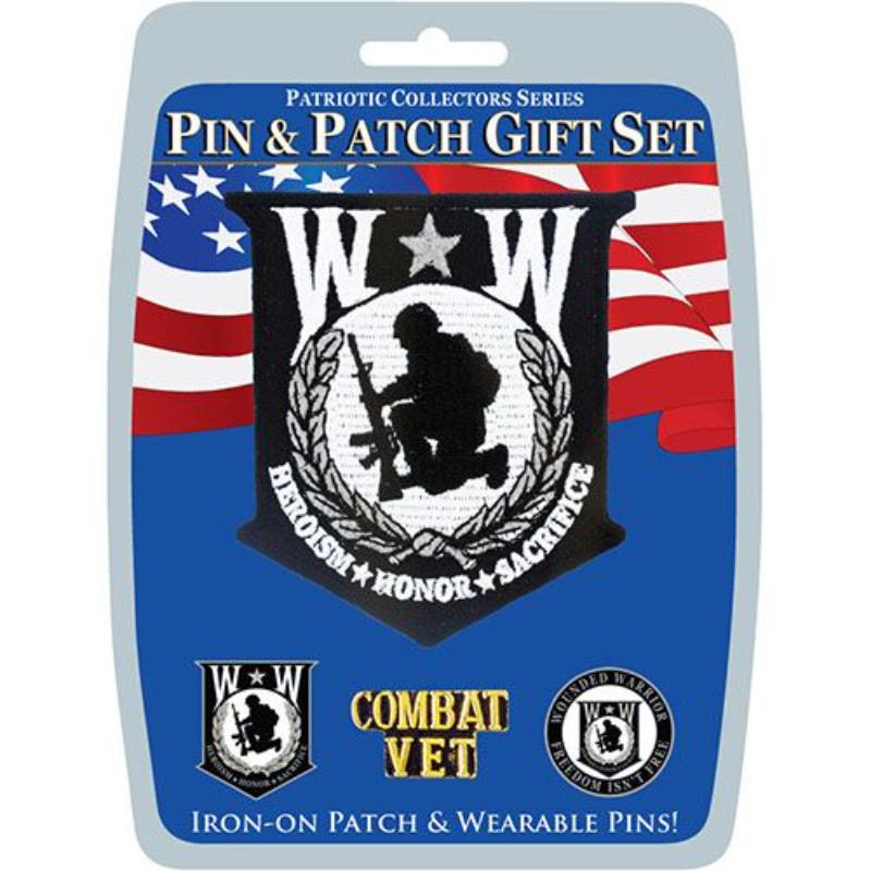 Picture of Eagle Emblems DIS0009 Gift Set - Wounded Warrior - 3 Pins & 1 Patch
