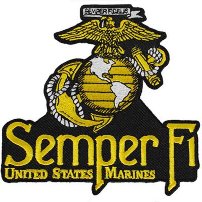 PM0613 Patch - USMC EGA, Semper FI - 4.23 in.