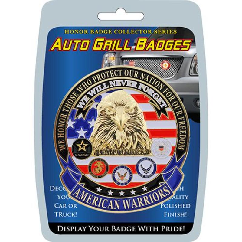 MD6128 Car Grill Decal - American - 3.25 in.