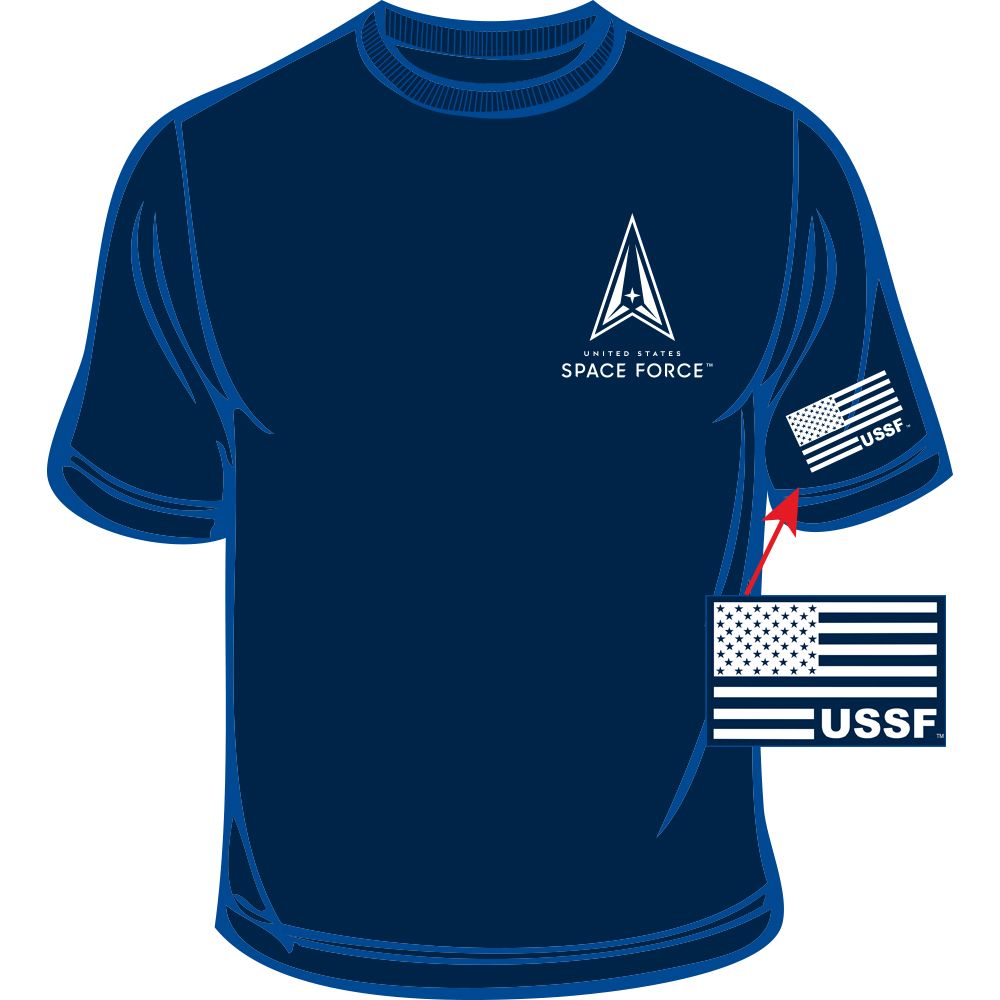 CS0600 T-Shirt - US Space Force USSF, Dark Blue