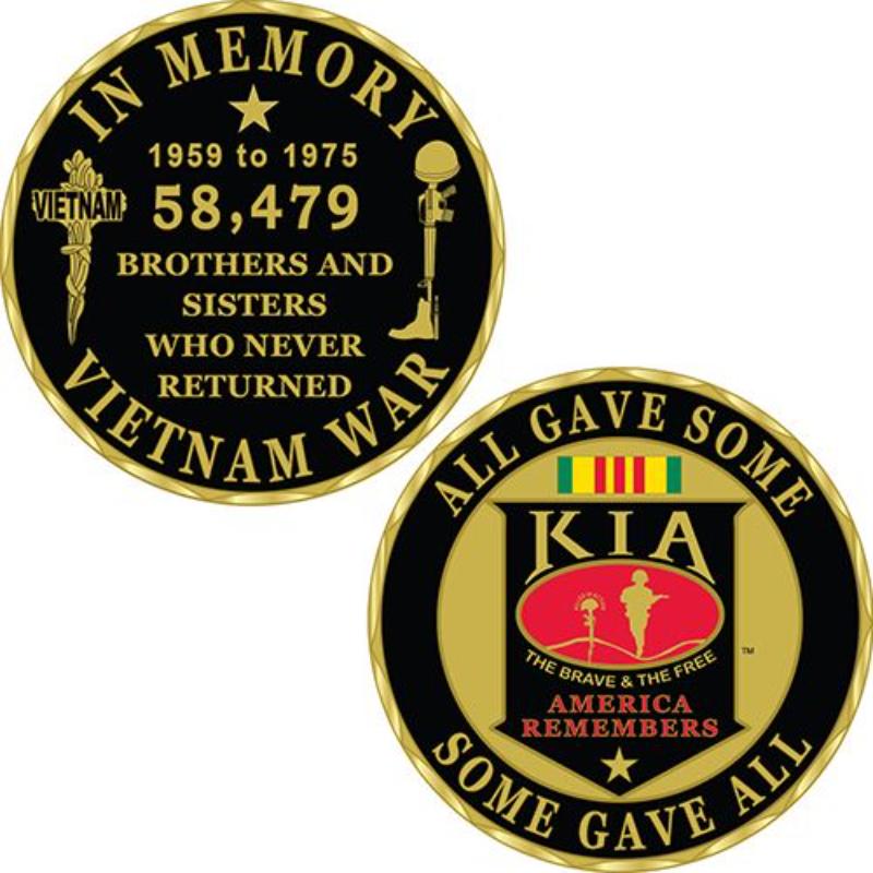 Picture of Eagle Emblems CH0324 Challenge Coin - Kia&#44; Vietnam in Memory - 1.75 in.