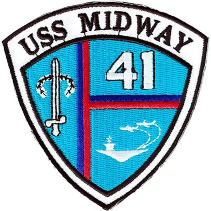 PM1502 Patch - USS, Midway Shield - 3.13 in.